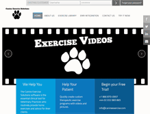 Tablet Screenshot of canineexercise.com